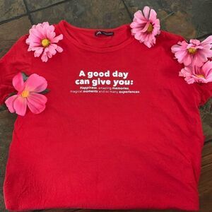 Zara red T-shirt 